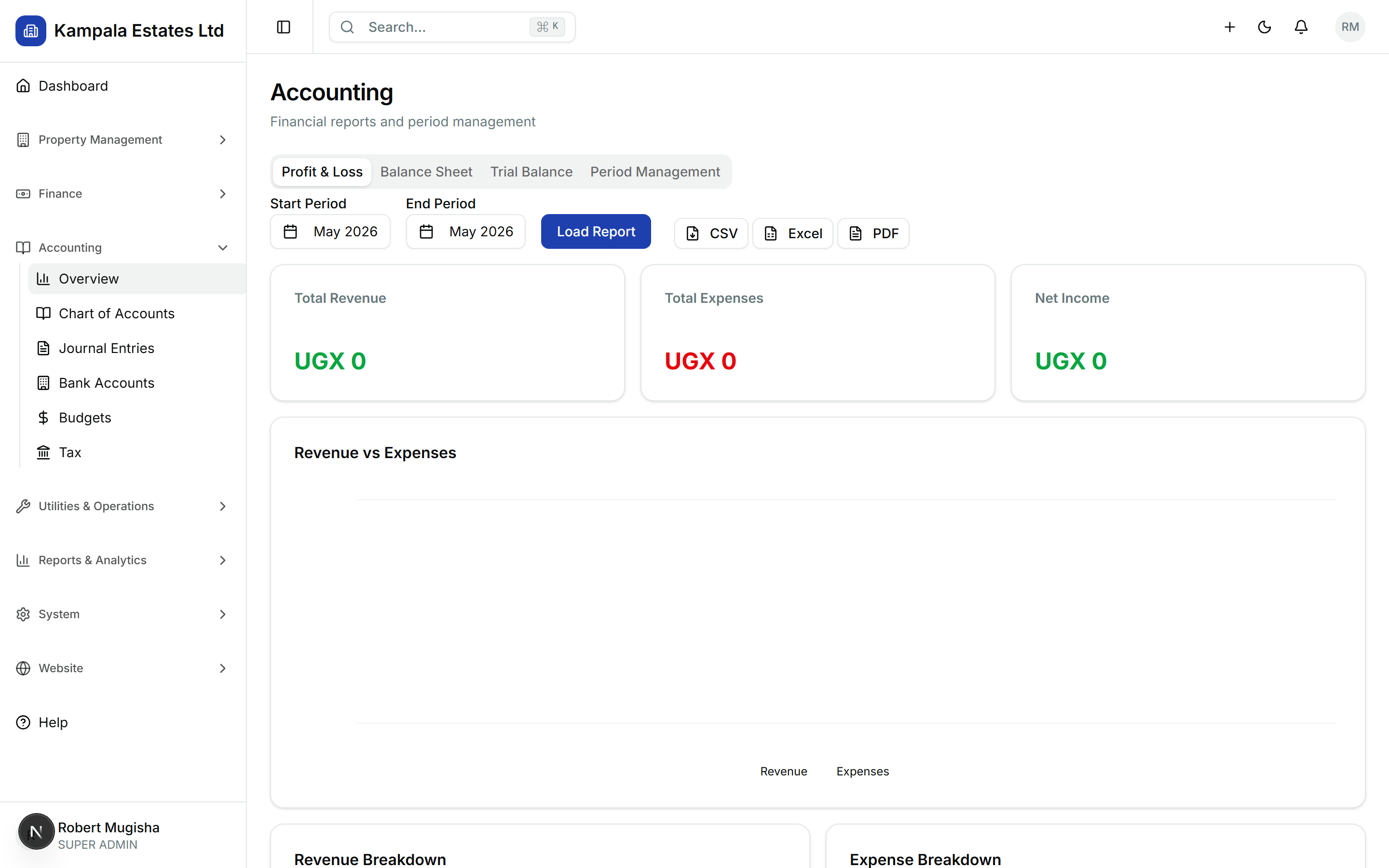 Double-entry accounting workspace